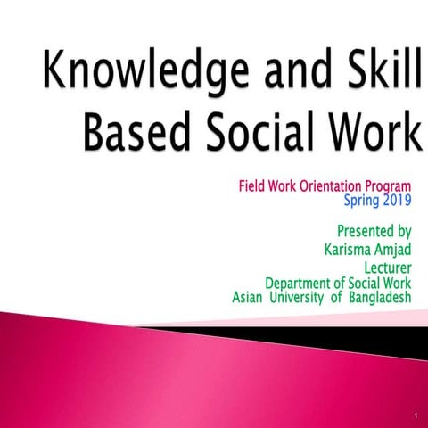 knowledge and skill based social work