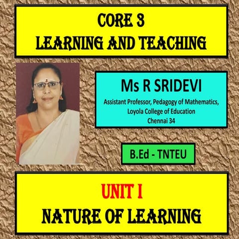 4. unit 1 types of  learning