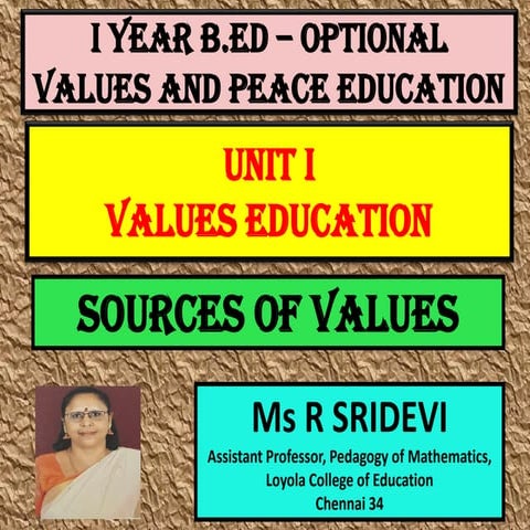 4. unit i sources of values