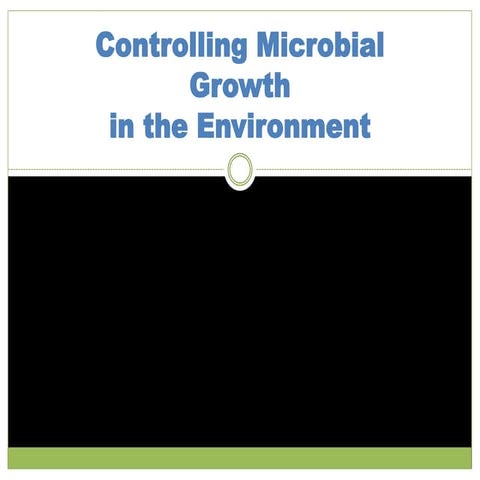 Controlling Microbial Growth in the Environment