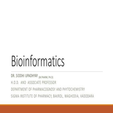 Bioinformatics | PPTX