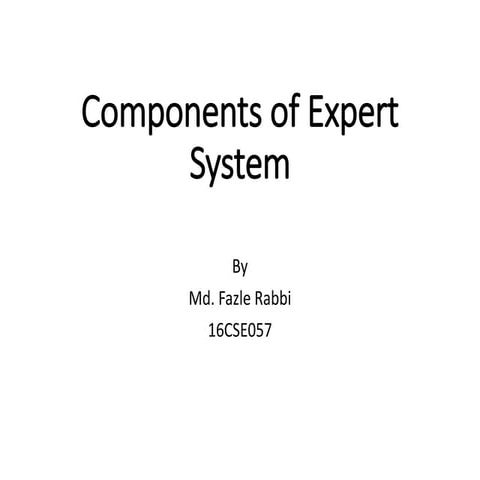 4.component of expert system