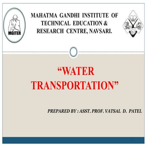 4. WATER TRANSPORTATION (TRE) GTU 3150611