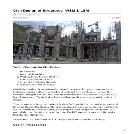 Civil Design of Structures -WSM & LSM