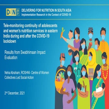 Tele-monitoring continuity of adolescents and women’s nutrition services in e...