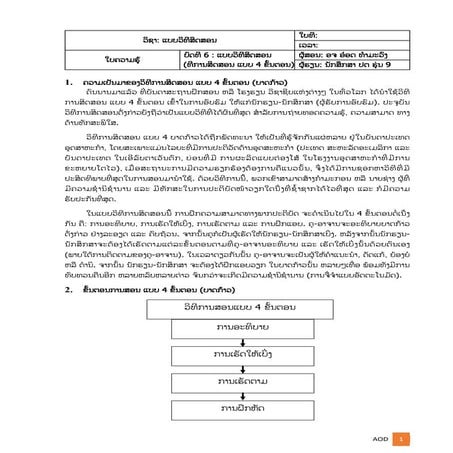ການສອນແບບ 4 ຂັ້ນຕອນ