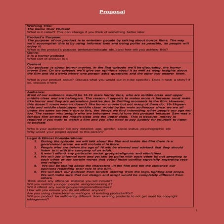 Radio proposal | DOCX