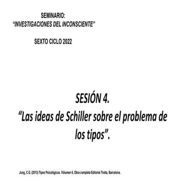 JUNG, SCHILLER Y LOS TIPOS
