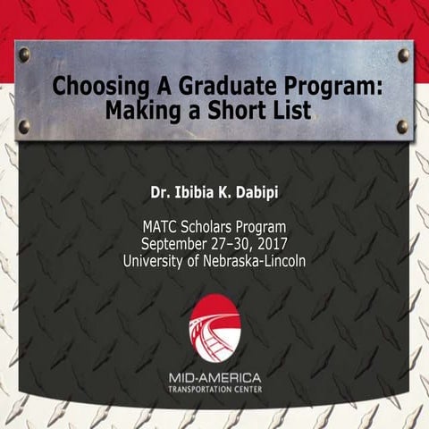 2017 MATC Scholars Program: Dr. Ibibia Dabipi