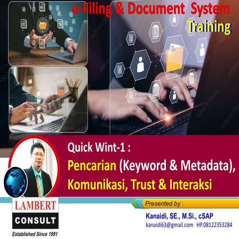 Quick Win-1: Pencarian (Keyword & Metadata), Komunikasi , Trust & Interaksi _...