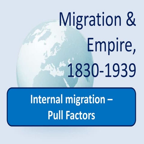 Higher Migration and Empire - Pull factors (Internal migration) | PPTX
