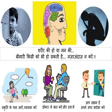 Mental health wall poster HIndi