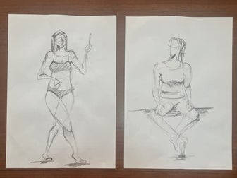 some Gesture Sketches done with Charcoal