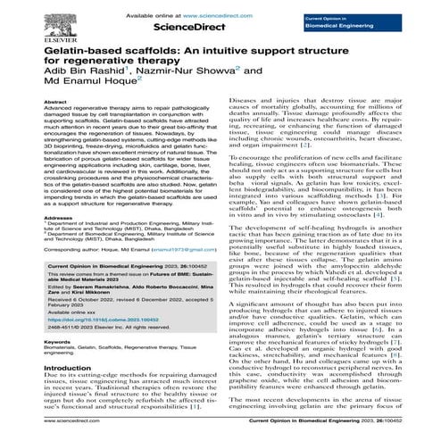 Gelatin-based scaffolds: An intuitive support structure for regenerative therapy