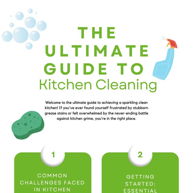 The Ultimate Guide to Kitchen Cleaning: From Greasy Stovetops to Sparkling Countertops