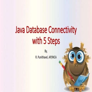 Java Database Connectivity with 5 Steps.pptx