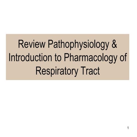4.1- Review Pathophysiology & Introduction to Pharmacology of Respiratory 07a...