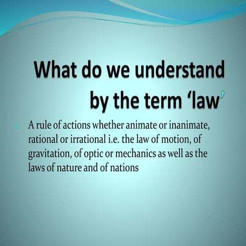Introduction to Law | PPTX