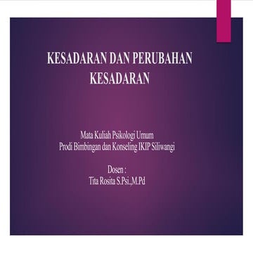 4 Kesadaran Dan Perubahan Kesadaran Pdf