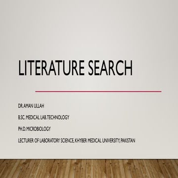 4. Literature Search for Undergrduate Medical Students