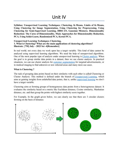 4.Unit  4  ML Q&A.pdf machine learning qb