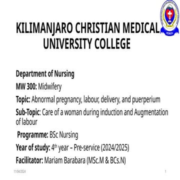 4 23 Induction Of Labor Ppt Pptx