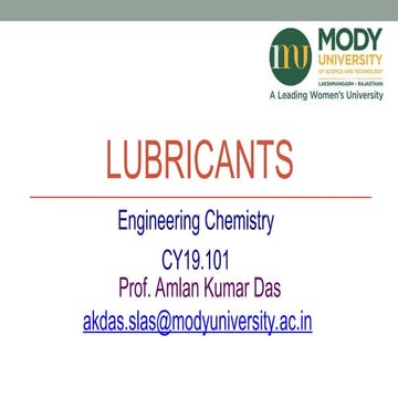 Lubricants in detail about its type   .ppt