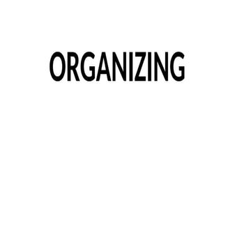 function of management - organising presentation