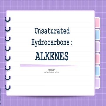 ALKENES and it Functional Groups Compund