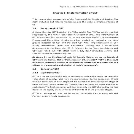 GST -Concepts and detailed informations.