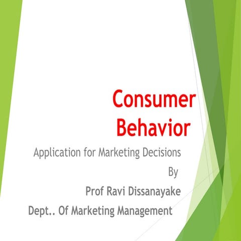 consumer behavior for marketing management students