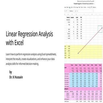 Linear Regression Analysis with Excel spreadsheets