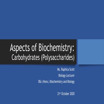 4 Aspects Of Biochemistry Polysaccharides Pptx