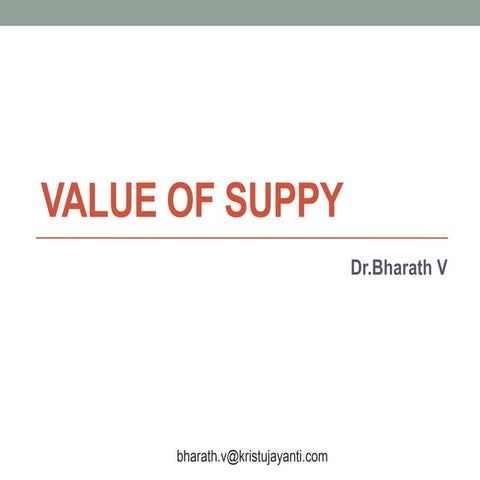 4. Value of supply in case of goods and service