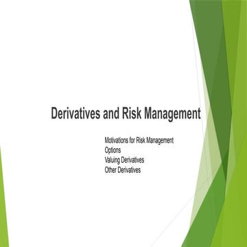 Derivatives and Risk Management option's | PPTX