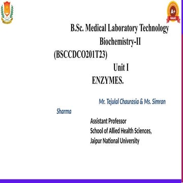 2 Enzymes Clinical Biochemistry Ppt Pptx