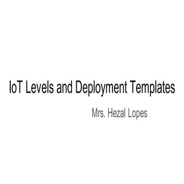 4.2 IoT Levels for 2nd Year Engineering CSE