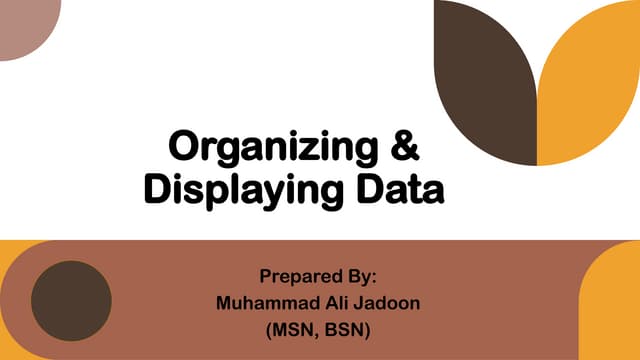 4. Organising and Displaying of Data.pptx