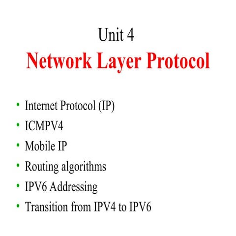 IPV4 addressing and it applications and IPV6