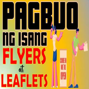 FLYERSLEAFLETS. filipino sa piling larang | PPTX