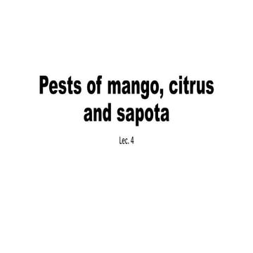Insect Pests Of Mango Pdf