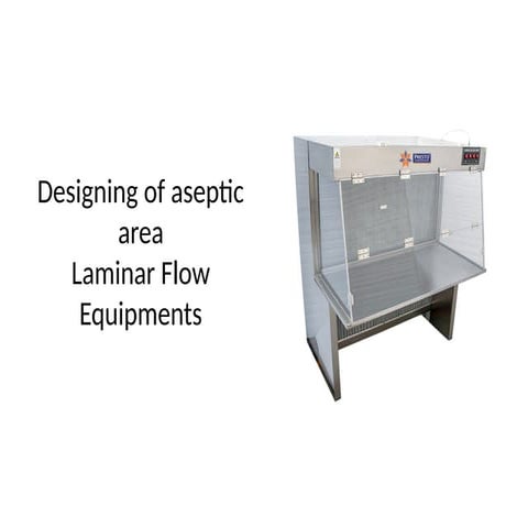 Designing of aseptic area laminar flow and study of different  sources of con...