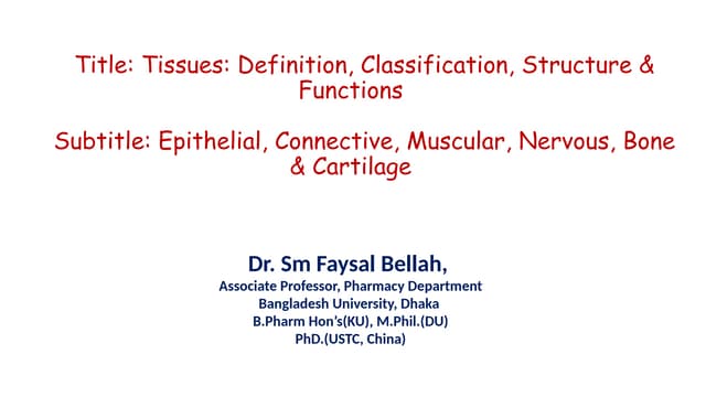 4. Introduction to tissue for human physiology .pptx
