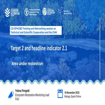 Target 2 and Headline Indicator: Area Under Restoration