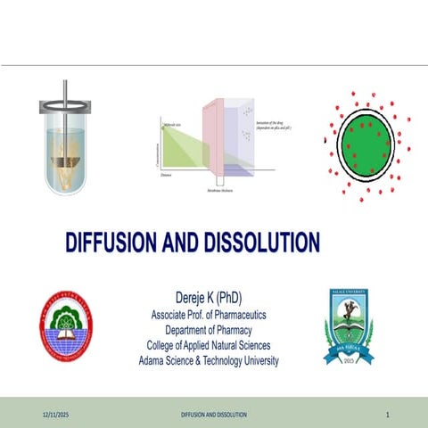 Diffusion principles in biological systems | PPTX