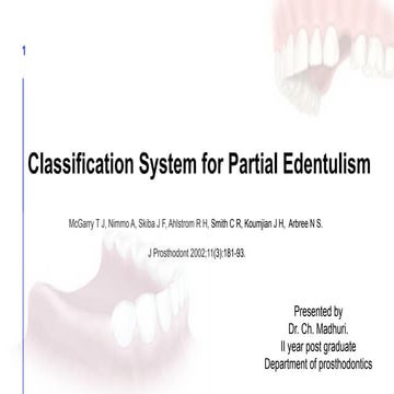 4.Classification System for Partial Edentulism.pptx