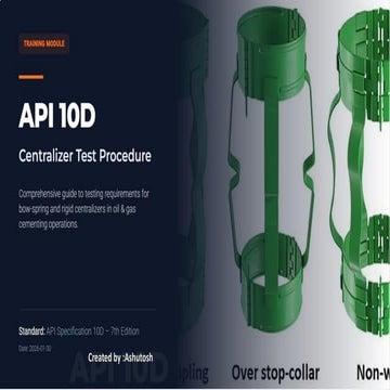 Bow Spring Centralizer -API 10d 7th edition training | PDF