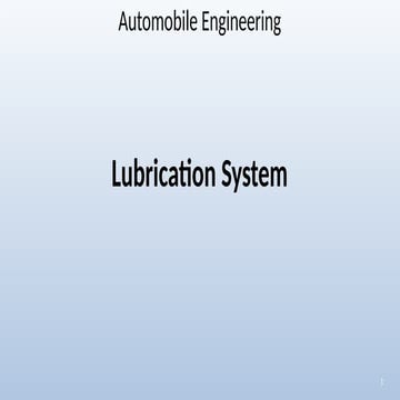 Lubrication and-cooling-system-presentation | PPTX