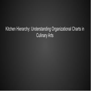 Comprehensive Guide to Kitchen Hierarchy and Organizational Charts in ...