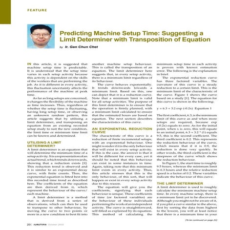 Predicting Machine Setup Time_Suggeting A Limit Determiner, Institute of Engi...